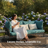 Nordic Design Woven Conversation Set Modern visual appeal exteriordoor Seating Group with Table weather-resistant long-lasting for Patio Owners, Garden lovers, property owners, Balcony, Backyard, Porch, waterside