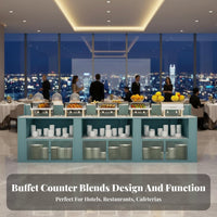Buffet Serving Station Strong Load-Bearing Restaurant Food Display Cabinet Easy to Clean Cafeteria Food Bar for Caterers, Cafeteria S, Restaurants