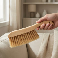 Bed Brush Gentle Bristles Dusting Brush Handheld Cleaning Broom for Bedding, Upholstery, Car Interior