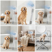 Dog Dryer Brush 2-in-1 Pet Hair Dryer with Brush Pet Grooming Blower Overheat Protection Adjustable Temperature for Dogs