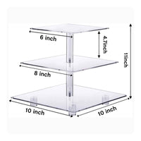 Acrylic Cake Effortless to Assemble to Assemble Multi-Tier Dessert Stand Polished Edges Acrylic Cupcake Stand Dessert Makers