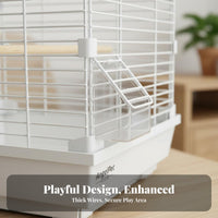 Spacious Interior Cockatiel Villa Enclosure Easy to Clean Budgie Flight Enclosure Slide-out Tray Pet Enclosure Sturdy Construction