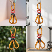 Swivel Connector with Loop Metal Rotating Connector for Aerialists, Airborne Aerial Fitness, Home Studio