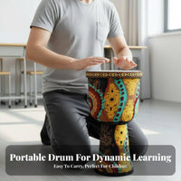 Tuningnon-Tuning African Djembe Lightweight Hand Drum and Goatskin Drumhead Percussion Instrument Portable for Beginners, Musicians, School, Kindergarten, Music Class, Outdoor Gatherings