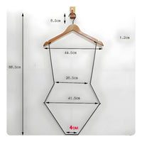 Solid Wood Swimsuit Hanger Non-Slip Wooden Swimwear Hanger Seamless Design for Clothing Shop Owners, Hotel, Showroom, Boutique