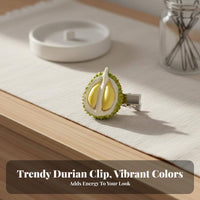 Durian Hair Barrette Cute Design Simulation Fruit Hair Barrette Fruit Shaped Barrette Fun and Playful Sweet Design