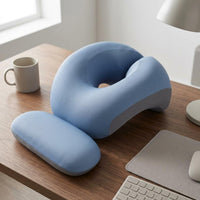 Ergonomic Memory Foam Rest Pillow Central Opening Chest Support Pillow Contoured Desk Cushion Removable