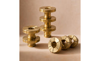 12 Pieces Bracelet Collet with Splitgolden Hued Band Tone Bracelet Collet Machined for Jewelers, Workshop