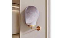 Mannequin Head Display Stand Velvet Covered Wall Attached Mannequin Head Lightweight Hat Display with Metal Hook for Salons
