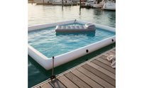 Wear-Resistant Inflatable Yacht Slide Quick Inflation & Deflation Floating Sea Slide Compact Storage Water Sports Equipment Sturdy Molded Handles for Ocean, Lake