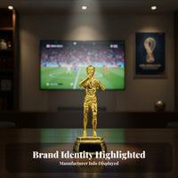 Gold Plated Soccer Referee Award Exquisite Craftsmanship Soccer Award Collectible for Sports Coaches, Teams, Office Decoration, Home Decor