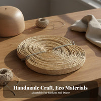 Handmade Palm Frond Braid Long-Lasting Straw Hat Braid Natural Grass Weaving Strip for Artisan S, Artisans, DIY Enthusiasts, Home Decoration