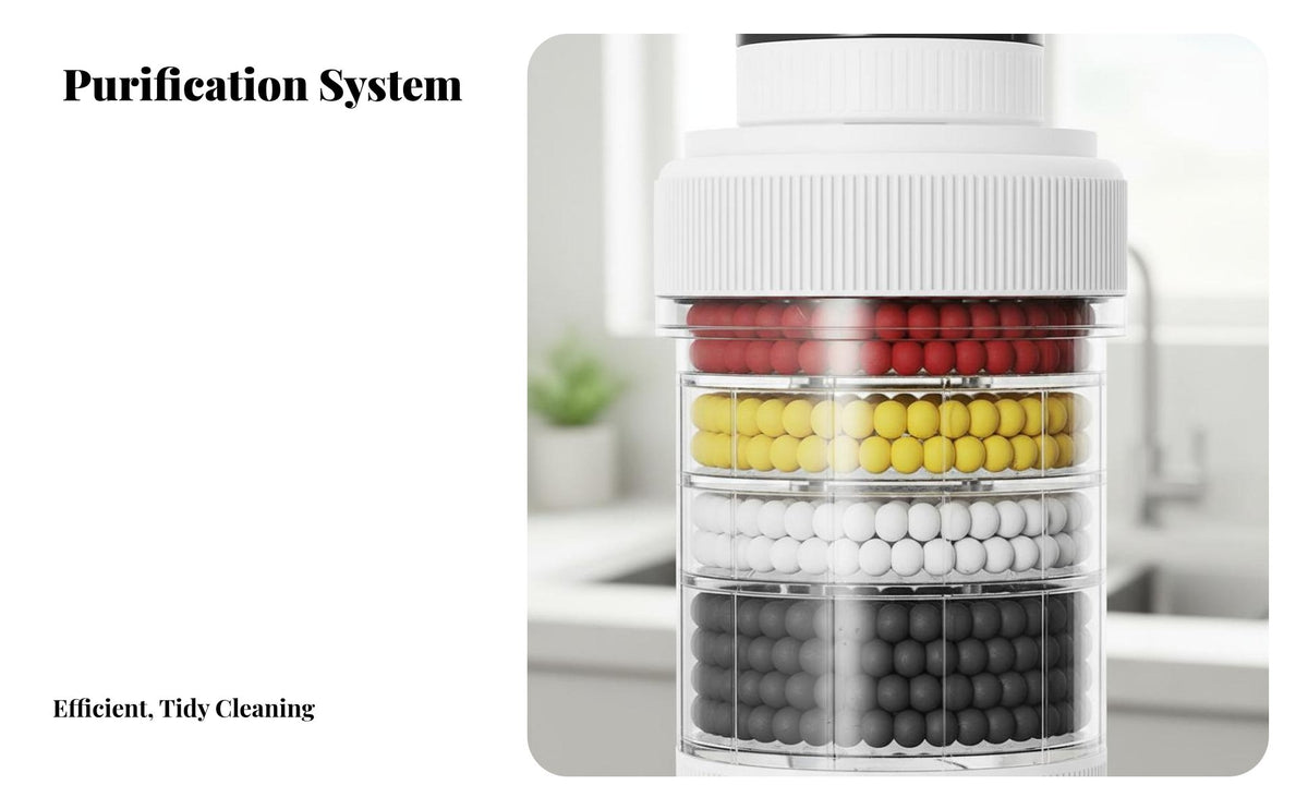 6-Layer Filtration Anti-Splash Faucet Purifier Head Removes Impurities Rotating Splash Filter Faucet Head Easy Installation for Dish Washing