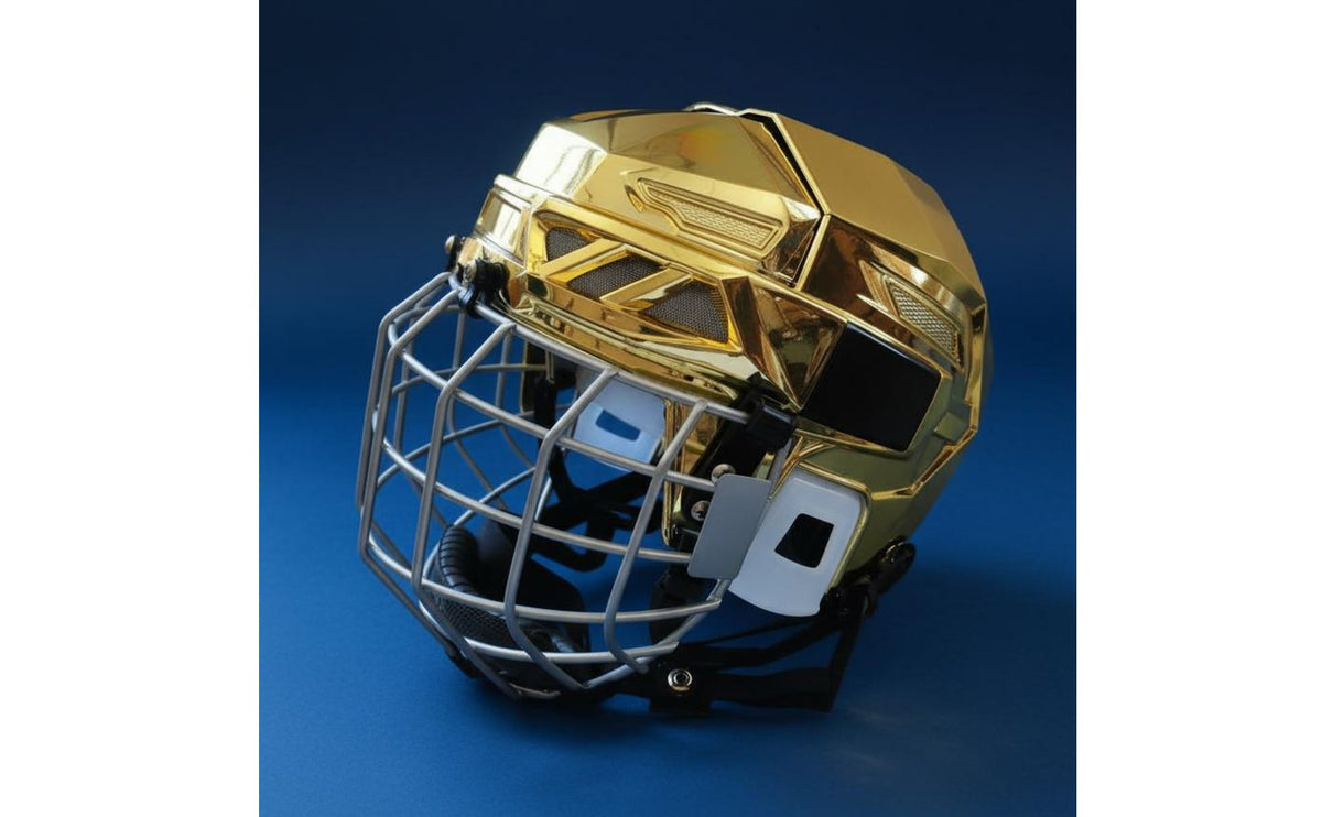 Ice Sport Helmet ABS Shell Ice Sport Goalie Helmet Foam Padding Foam Lining Adjustable Fit for Goalies