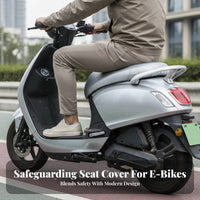 Sunproof Electric Scooter Seat Cover Protection PU Leather Seat Cushion Cover Easy to Install for Commuting, Daily Commute, Rainy Weather