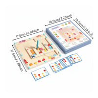 Reasoning Training Color Matching Race Game Made of Wood Educational Toy for Children, Preschoolers