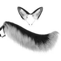 2 Pieces Animal Ears and Tail Set Furry Animal Cosplay Costume Accessories Soft Cosplay Set for Cosplayers