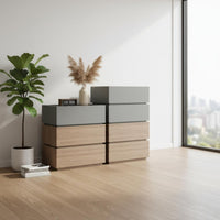 Stackable configurable Drawer Cube Minimalist aesthetic Storage Cabinet adaptable Use Home Furniture Space-Saving for Apartment Dwellers, Homeowners, Bedroom, Living Room, Playroom, Office