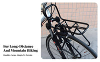 Mountain Bike Front Rack Steel Construction Front Bike Frame Luggage Rack Cycling Equipment Sturdy Duty Easy to Install