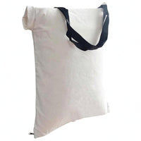 Replacement White Sack Textile Bag Zipper Closure Adjustable Shoulder Strap