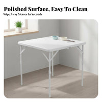 Space-Saving Square Folding Table Foldable Design foldable Square Table Portable Household Furniture Easy to stow for Game players, Apartment Dwellers, Small Spaces, Dormitory, Outdoors, Outdoor Activities
