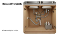 Kitchen Sink Drain Pipe Set Easy Installation Universal Sink Drain Assembly Leak Unobstructed Space Saving for Laundry Room