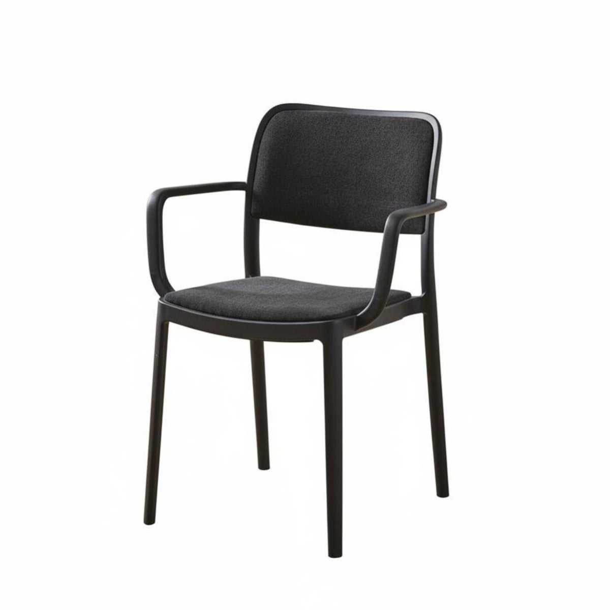 Stackable Design Upholstered Armchair With Armrests Dining Chair Minimalist Design Household Furniture Comfortable Padding for Families, Homeowners, Business Owners, Restaurant, Reception Area, Living Room, Reading Nook