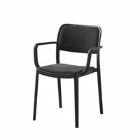 Stackable Design Upholstered Armchair With Armrests Dining Chair Minimalist Design Household Furniture Comfortable Padding for Families, Homeowners, Business Owners, Restaurant, Reception Area, Living Room, Reading Nook