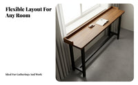 Window Bar Table Space Saving Modern Minimalist Bar Table Versatile Industrial Pub Desk for Apartment Dwellers, Adults, Balcony, Living Room, Entryway