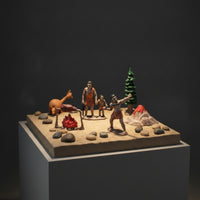 12 Pieces Prehistoric Toy Figures Vivid Prehistoric Figurines Freestanding Caveman Figurines for Students, Collectors