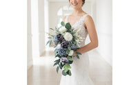 Ready to Use Artificial Bridal Floral Arrangement Realistic Look European Design Bridal Floral Arrangement Keepsake Verdant Greenery for Brides, Photo Session