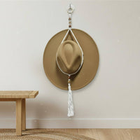 Cotton Rope Hat Holder Macrame Display Versatile Hats Showcase for Living Room