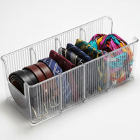 Belt Storage Box Versatile Acrylic Belt Holder Space Saving Clear Divided Organizer for Closet