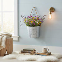 Metal Wall Planter Vintage Design Wall Hanging Planter Bucket Indoor Outdoor Use Garden Decor for Patio