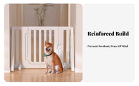 Configurable Shape customizable Puppy Gate Easy Assembly Dog Playpen Secure Door Latch Pet Fence Foldable Design for Indoors, Indoor, Living Room, Hallway