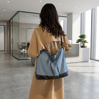 Travel Bag and Tote Bag with Zip for Women, Large Canvas Tote Bag for Work, Cute Shopping Bag with Bow Detail, Canvas Bag with Double Straps