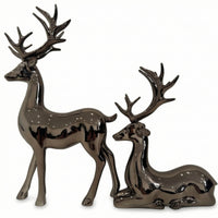 Deer Figurine Mirrored Deer Figurine Glossy Figurines for TV Cabinet