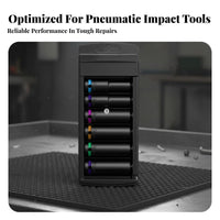 1/2 Inch Drive Impact Set Thick-Walled Design Heavy Duty Pneumatic Set Portable Storage Case for DIY Enthusiasts, Tire Changing, Garage