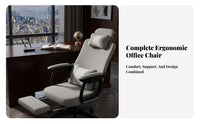 Ergonomic Design Reclining Computer Chair with Footrest Adjustable Headrest Highspine Mesh Recliner with Footrest sturdy Duty Office Furniture for Students, video game enthusiasts, Relaxing, Study Room, Studying, Bedroom