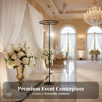 Ideal Photo Backdrop Metal Hoop Frame Easy Assembly Hoop Pillar Flower Stand Stable Design Metal Wedding Arch Stand Detachable for Party