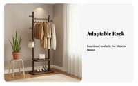 Space-Saving unrestrictedstandingstanding Coat Rack Multipeg Design Tree-Branch Coat Stand Stable Base Standing Hanger Easy Assembly for Apartment Dwellers, Office Workers, Bedroom, Entryway, Hallway, Living Room