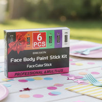 6 Pieces Face and Body Paint Stick Twist-up Face Paint Stick Smooth for Parties