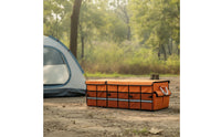 Car Trunk Storage Box with Lid Foldable Collapsible Trunk Organizer with Dividers Auto Cargo Organizer Large Capacity Spacious