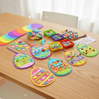 Easy to Decorate Foam Easter Egg Craft Kit Colorful Easter Egg Decorating Kit Creative Fun for Classroom