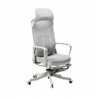 Ergonomic Design Reclining Desk Chair with Footrest 360-Degree pivot Reclining Chair with Footrest Breathable Mesh spine Computer Seat Adjustable Support for Remote Workers, Students, video game enthusiasts, brief rest, Study Room, Studying, Bedroom