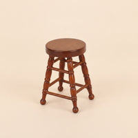 Tiny Dollhouse Stool Realistic Miniature Stool Round Furniture Classic for Collectors, Crafters