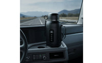 Vehicle Electric Kettle with Carrying Strap 12V 24V Car Water Kettle Power Adaptive Switching Mini Hot Water Boiler for Truckers, Commuters