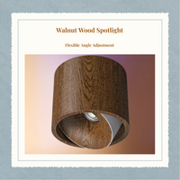 Adjustable Walnut LED Spotlight