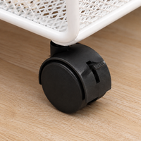 Metal Kitchen Rack with Casters, Storage Wagon, Gap Storage, Multi-Purpose Storage Cart