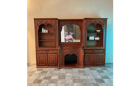 1:12 Dollhouse Fireplace Cabinet Functional Doors and Drawers Display Hutch Handcrafted Look for Collectors, Hobbyists, Diorama